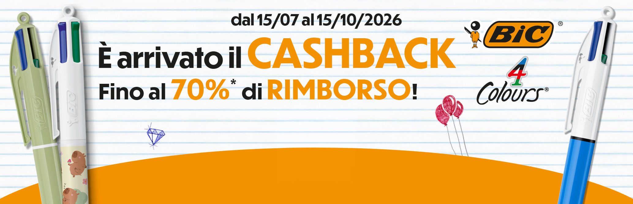 Iniziativa Cashback 4 Colori – partecipa dal 15 luglio al 15 ottobre 2026